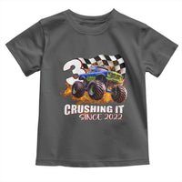 Monster Truck Birthday Toddler T Shirt Happy 3rd Bday Party 3 Years Old Boy