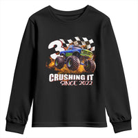 Monster Truck Birthday Youth Sweatshirt Happy 3rd Bday Party 3 Years Old Boy