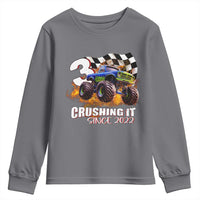 Monster Truck Birthday Youth Sweatshirt Happy 3rd Bday Party 3 Years Old Boy