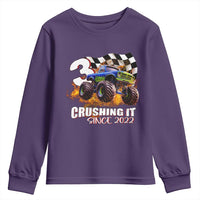 Monster Truck Birthday Youth Sweatshirt Happy 3rd Bday Party 3 Years Old Boy