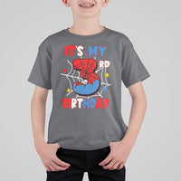 Spider Birthday T Shirt For Kid It's My 3rd Bday Party 3 Years Old Boy