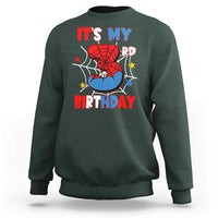 Spider Birthday Sweatshirt It's My 3rd Bday Party 3 Years Old Boy