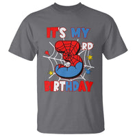 Spider Birthday T Shirt It's My 3rd Bday Party 3 Years Old Boy