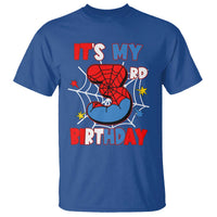 Spider Birthday T Shirt It's My 3rd Bday Party 3 Years Old Boy