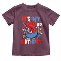 Spider Birthday Toddler T Shirt It's My 3rd Bday Party 3 Years Old Boy