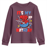 Spider Birthday Youth Sweatshirt It's My 3rd Bday Party 3 Years Old Boy