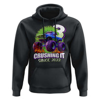 Monster Truck Birthday Hoodie 3 Years Old Boys Happy 3rd Bday Party
