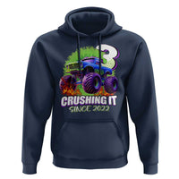 Monster Truck Birthday Hoodie 3 Years Old Boys Happy 3rd Bday Party