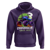 Monster Truck Birthday Hoodie 3 Years Old Boys Happy 3rd Bday Party