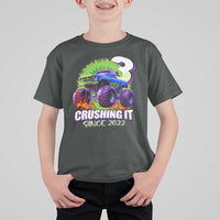 Monster Truck Birthday T Shirt For Kid 3 Years Old Boys Happy 3rd Bday Party
