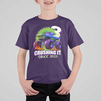 Monster Truck Birthday T Shirt For Kid 3 Years Old Boys Happy 3rd Bday Party