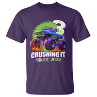 Monster Truck Birthday T Shirt 3 Years Old Boys Happy 3rd Bday Party