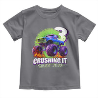 Monster Truck Birthday Toddler T Shirt 3 Years Old Boys Happy 3rd Bday Party