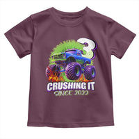Monster Truck Birthday Toddler T Shirt 3 Years Old Boys Happy 3rd Bday Party