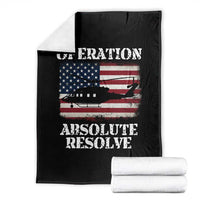Operation Absolute Resolve Throw Blanket US Military Extraction Mission American Flag - Wonder Print Shop