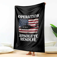 Operation Absolute Resolve Throw Blanket US Military Extraction Mission American Flag - Wonder Print Shop