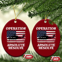 Operation Absolute Resolve Ceramic Ornament US Military Extraction Mission American Flag - Wonder Print Shop
