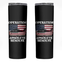 Operation Absolute Resolve Skinny Tumbler US Military Extraction Mission American Flag - Wonder Print Shop