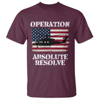 Operation Absolute Resolve T Shirt US Military Extraction Mission American Flag - Wonder Print Shop