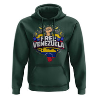 Free Venezuela Raised Fist Hoodie Libre Venezuelan Flag Map Liberation - Wonder Print Shop