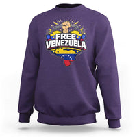 Free Venezuela Raised Fist Sweatshirt Libre Venezuelan Flag Map Liberation - Wonder Print Shop