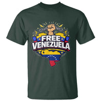 Free Venezuela Raised Fist T Shirt Libre Venezuelan Flag Map Liberation - Wonder Print Shop