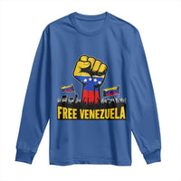 Free Venezuela Flag Long Sleeve Shirt Raised Fist Resistance for Liberation Supporters - Wonder Print Shop