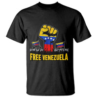 Free Venezuela Flag T Shirt Raised Fist Resistance for Liberation Supporters - Wonder Print Shop