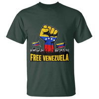 Free Venezuela Flag T Shirt Raised Fist Resistance for Liberation Supporters - Wonder Print Shop