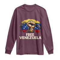Free Venezuela Flag Chain Breaker Long Sleeve Shirt Powerful Liberation for Liberation Supporters - Wonder Print Shop