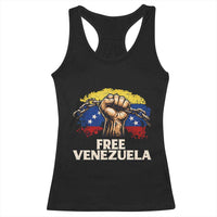 Free Venezuela Flag Chain Breaker Racerback Tank Top Powerful Liberation for Liberation Supporters - Wonder Print Shop