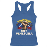 Free Venezuela Flag Chain Breaker Racerback Tank Top Powerful Liberation for Liberation Supporters - Wonder Print Shop