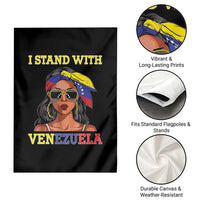 Stand With Venezuela Patriotic Garden Flag Venezuelan Flag Empowering Afro Latina Messy Bun Bandana - Wonder Print Shop