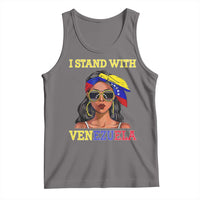 Stand With Venezuela Patriotic Tank Top Venezuelan Flag Empowering Afro Latina Messy Bun Bandana - Wonder Print Shop