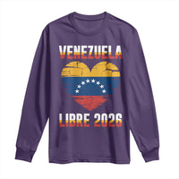 Venezuela Libre 2026 Long Sleeve Shirt Venezuelan Flag Heart Freedom and National Pride - Wonder Print Shop