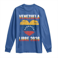 Venezuela Libre 2026 Long Sleeve Shirt Venezuelan Flag Heart Freedom and National Pride - Wonder Print Shop