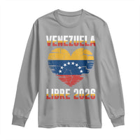 Venezuela Libre 2026 Long Sleeve Shirt Venezuelan Flag Heart Freedom and National Pride - Wonder Print Shop