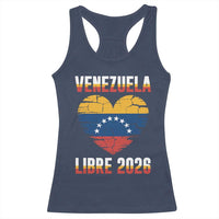 Venezuela Libre 2026 Racerback Tank Top Venezuelan Flag Heart Freedom and National Pride - Wonder Print Shop