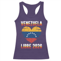 Venezuela Libre 2026 Racerback Tank Top Venezuelan Flag Heart Freedom and National Pride - Wonder Print Shop