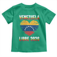 Venezuela Libre 2026 Toddler T Shirt Venezuelan Flag Heart Freedom and National Pride - Wonder Print Shop