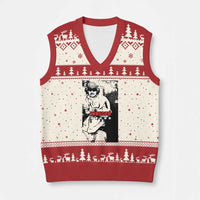 Wasted Maduro Meme V-Neck Knit Sweater Vest Dictator’s Downfall Political Satire GTA Style - Wonder Print Shop