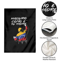 Maduro Cono e Tu Madre Garden Flag Venezuelan Protest Graffiti Graphic - Wonder Print Shop