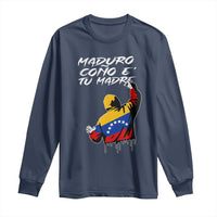 Maduro Cono e Tu Madre Long Sleeve Shirt Venezuelan Protest Graffiti Graphic - Wonder Print Shop