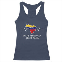 Make Venezuela Great Again Racerback Tank Top Patriotic Support Heartbeat Distressed Map Graphic - Wonder Print Shop