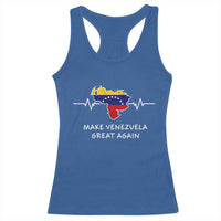 Make Venezuela Great Again Racerback Tank Top Patriotic Support Heartbeat Distressed Map Graphic - Wonder Print Shop