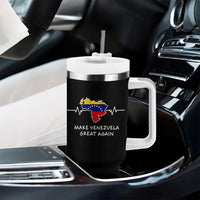 Make Venezuela Great Again Tumbler With Handle Patriotic Support Heartbeat Distressed Map Graphic - Wonder Print Shop