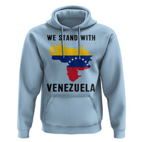 We Stand With Venezuela Hoodie Venezuelan Flag Unity Graphic - Wonder Print Shop