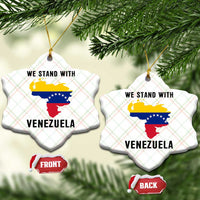 We Stand With Venezuela Ceramic Ornament Venezuelan Flag Unity Graphic - Wonder Print Shop