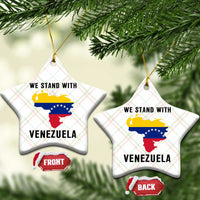 We Stand With Venezuela Ceramic Ornament Venezuelan Flag Unity Graphic - Wonder Print Shop