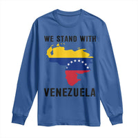 We Stand With Venezuela Long Sleeve Shirt Venezuelan Flag Unity Graphic - Wonder Print Shop